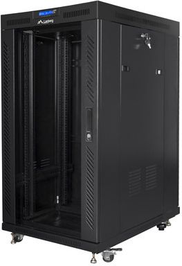 Lanberg Lanberg | Rack cabinet 19" free-standing 22U/800x1000 (flat pack) with glass door | FF01-8022-12BL | Black FF01-8022-12BL