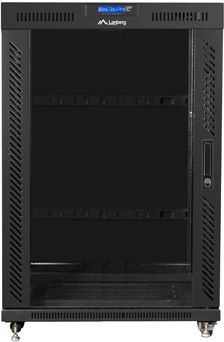 Lanberg Lanberg | Rack cabinet 19" free-standing 22U/800x1000 (flat pack) with glass door | FF01-8022-12BL | Black FF01-8022-12BL
