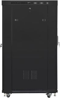 Lanberg Lanberg | Rack cabinet 19" free-standing 22U/800x1000 (flat pack) with glass door | FF01-8022-12BL | Black FF01-8022-12BL