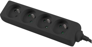 Lanberg Power strip 1m 4x outlets for UPS system | PS0-04E-0100-IEC-BK | Sockets quantity 4 PS0-04E-0100-IEC-BK