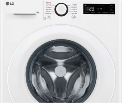 LG LG | Washing machine | F2WR508SWW | Energy efficiency class A | Front loading | Washing capacity 8 kg | 1200 RPM | Depth 47.5 cm | Width 60 cm | Display | LED | Steam function | Direct drive | White F2WR508SWW