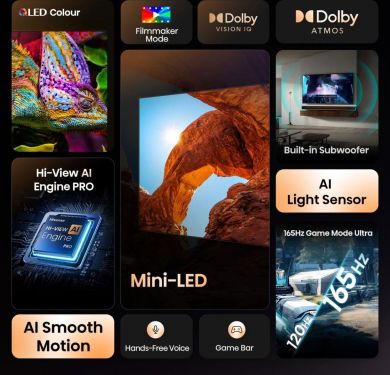 Hisense TV Set HISENSE 100 " 4K Ultra HD 3840 x 2160 pixels Flat 16:9 ULED 100U7Q 100U7Q | Elektrika.lv