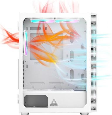 MONTECH Case MONTECH X3 Glass MidiTower Case product features Transparent panel Not included ATX MicroATX MiniITX Colour White X3GLASS(W) X3GLASS-W- | Elektrika.lv