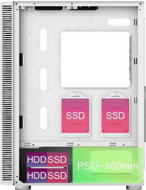 MONTECH Case MONTECH X3 Glass MidiTower Case product features Transparent panel Not included ATX MicroATX MiniITX Colour White X3GLASS(W) X3GLASS-W- | Elektrika.lv
