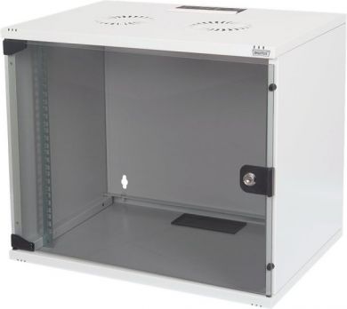 Digitus  19&Prime; Wall-mounted switch cabinet 7U, depth: 40cm, gray, glass door DN-19 07U-S-1 | Elektrika.lv