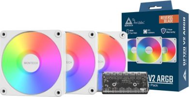 MONTECH CASE FAN 120MM GF120R V2/ARGB PWM 3I1 (W) MONTECH GF120R V2 ARGB PWM 3 | Elektrika.lv