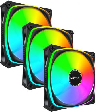 MONTECH CASE FAN 120MM/AX120 PRO BLACK 3 IN 1 MONTECH AX120 PRO BLACK 3 IN | Elektrika.lv
