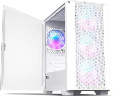 MONTECH Case MONTECH AIR 100 ARGB MidiTower Not included MicroATX MiniITX Colour White AIR100ARGB(W) AIR100ARGB-W- | Elektrika.lv