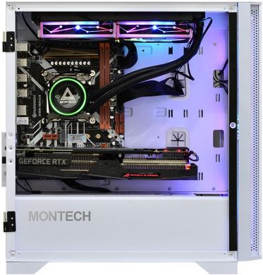 MONTECH Case MONTECH AIR 100 ARGB MidiTower Not included MicroATX MiniITX Colour White AIR100ARGB(W) AIR100ARGB-W- | Elektrika.lv