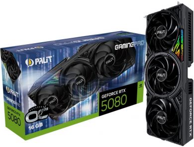 Palit Graphics Card PALIT NVIDIA GeForce RTX 5080 2295 MHz 16 GB GDDR7 256 bit PCI Express 5.0 Active NE75080S19T2-GB2031A NE75080S19T2-GB2031A | Elektrika.lv