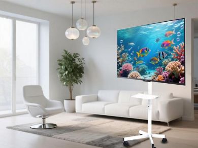 Gembird TV SET ACC FLOOR STAND 32-55"/TVS-55T-03-W GEMBIRD TVS-55T-03-W | Elektrika.lv