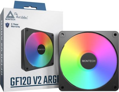 MONTECH CASE FAN 120MM/GF120 V2 ARGB PWM (B) MONTECH GF120 V2 ARGB PWM -B | Elektrika.lv