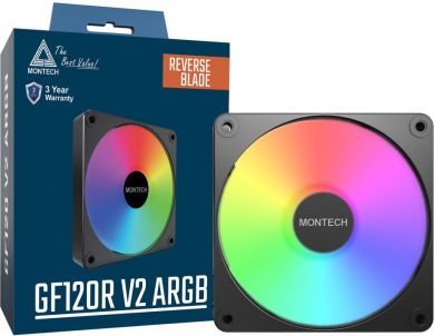 MONTECH CASE FAN 120MM/GF120R V2 ARGB PWM (B) MONTECH GF120R V2 ARGB PWM - | Elektrika.lv