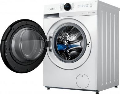 Midea Midea Washing Machine | MF200W80WB/W-HR | Energy efficiency class A | Front loading | Washing capacity 8 kg | 1400 RPM | Depth 48 cm | Width 60 cm | Display | LCD | Steam function | White MF200W80WB/W