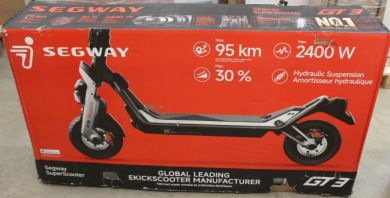 Segway SALE OUT. Ninebot by Segway Superscooter GT3 E | SALE OUT. Segway Superscooter GT3 E | Electric Scooter | Max 2400 W | Up to 25 km/h | 11 " | 24 month(s) | Black and Grey | DAMAGED PACKAGING, USED, DIRTY, SCRATCHED AA.06.02.01.0004SO