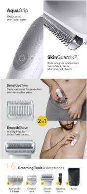 Braun Braun Body Groomer | Series 5 BG5550 | Cordless | Lght Grey BG5550