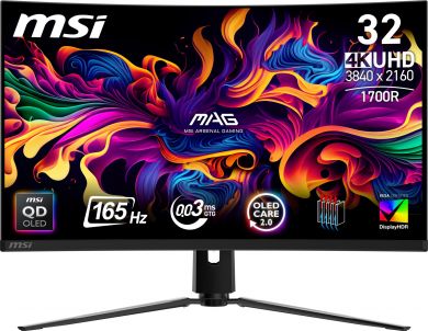 MSI Monitor MSI MAG 321CUP QD-OLED 31.5" Gaming/Curved/4K Panel QD-OLED 3840x2160 16:9 165 Hz 0.03 ms MAG321CUPQD-OLED MAG 321CUP QD-OLED | Elektrika.lv