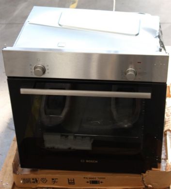 BOSCH SALE OUT. Bosch HBF010BR1S Built in Oven, A, Capacity 66 L, Stainless steel | Bosch Oven | HBF010BR1S | 66 L | A | Multifunctional | Manual | Height 59.5 cm | Width 59.4 cm | Stainless steel | DAMAGED PACKAGING,BIG  DENT ON TOP AND BOTTOM HBF010BR1SSO