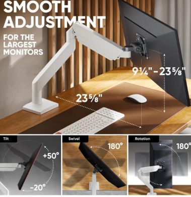  MONITOR ACC DESK MOUNT/15-42" BLK/WHT G110-BW ONKRON G110-BW | Elektrika.lv