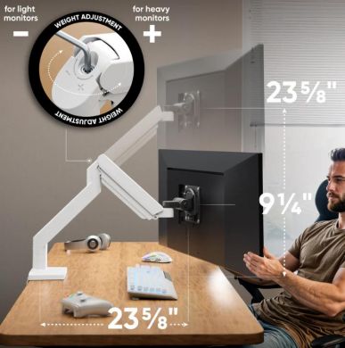  MONITOR ACC DESK MOUNT/15-42" BLK/WHT G110-BW ONKRON G110-BW | Elektrika.lv