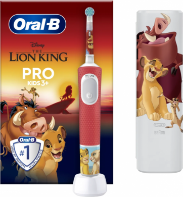 Braun Braun | Electric Toothbrush | Vitality PRO Kids 3+ Lion King | Rechargeable | For children | Number of brush heads included 1 | Number of teeth brushing modes 2 VITALITY PRO LION