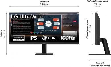 LG LCD Monitor LG 29U511A-B 29" Gaming/21 : 9 Panel IPS 2560x1080 21:9 100 Hz 1 ms 29U511A-B 29U511A-B | Elektrika.lv