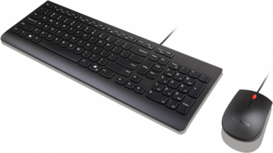 Lenovo Lenovo Essential Wired Combo Keyboard and Mouse | Keyboard and Mouse Set | Wired | Mouse included | Lithuanian | Black 4X31R64442
