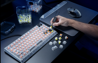 Razer Razer Hot-swappable Mechanical Gaming Keyboard | BlackWidow V4 75% | Gaming Keyboard | Wired | US | Phantom White Edition | USB Type-C | Razer Mechanical Switches (Tactile) RZ03-05003500-R3M1