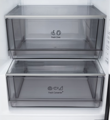 LG LG Refrigerator | GBBSJ1CCEP | Energy efficiency class C | Free standing | Combi | Height 186 cm | Fridge net capacity 220 L | Freezer net capacity 113 L | Display | 34 dB | Black GBBSJ1CCEP