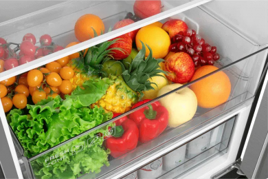 TCL TCL Refrigerator | RP456BLE0 | Energy efficiency class E | Free standing | Combi | Height 201 cm | No Frost system | Fridge net capacity 314 L | Freezer net capacity 142 L | Display | 39 dB | Silver RP456BLE0EU