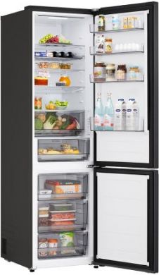 LG LG Refrigerator | GBBS322CEV | Energy efficiency class C | Free standing | Combi | Height 203 cm | Fridge net capacity 262 L | Freezer net capacity 113 L | Display | 34 dB | Black GBBS322CEV
