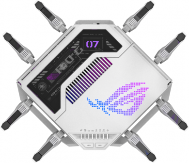 Asus Asus WiFi 7 Tri-band Gaming Router | ROG Rapture GT-BE19000AI | 802.11ax | 10/100/1000 Mbit/s | Ethernet LAN (RJ-45) ports 1 | Mesh Support Yes | MU-MiMO Yes | 4G/5G | Antenna type External 90IG09S0-MO9A0V