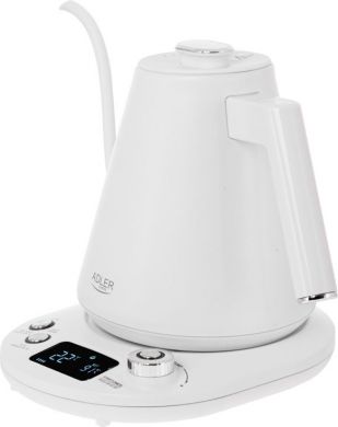 ADLER Adler | Kettle | AD 1349w | Electric | 1100 W | 1 L | Stainless Steel | 360&deg; rotational base | White AD 1349W