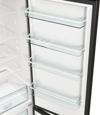 GORENJE Gorenje | Refrigerator | NRK6202EBXL4 | Energy efficiency class E | Free standing | Combi | Height 200 cm | No Frost system | Fridge net capacity 235 L | Freezer net capacity 96 L | Display | 38 dB | Black NRK6202EBXL4