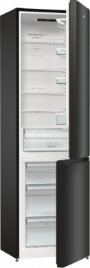GORENJE Gorenje | Refrigerator | NRK6202EBXL4 | Energy efficiency class E | Free standing | Combi | Height 200 cm | No Frost system | Fridge net capacity 235 L | Freezer net capacity 96 L | Display | 38 dB | Black NRK6202EBXL4