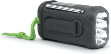 Muse Muse | Portable Solar Radio with Crank and Flashlight | MH-08 MB | AUX in | Bluetooth | FM radio MH-08 MB