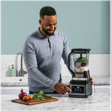 Ninja NINJA Mixer Blender 2in1 with Auto IQ | BN750EU | Tabletop | 1200 W | Jar material Plastic | Jar capacity 2.1+0.7 L | Ice crushing | Black/Silver BN750EU