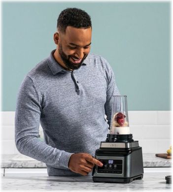 Ninja NINJA Mixer Blender 2in1 with Auto IQ | BN750EU | Tabletop | 1200 W | Jar material Plastic | Jar capacity 2.1+0.7 L | Ice crushing | Black/Silver BN750EU