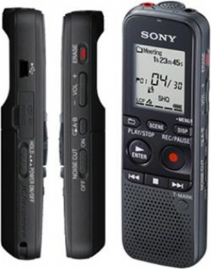 Sony Sony | Digital Voice Recorder | ICD-PX470 | Black | MP3 playback | MP3/L-PCM | 59 Hrs 35 min | Stereo ICDPX470.CE7