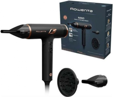  Rowenta HY8310F0 NANO Hair Dryer, Black | Rowenta HY8310F0
