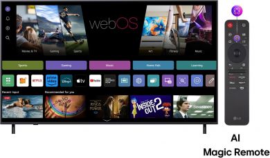 LG TV Set LG 75" 4K/Smart 3840x2160 Wireless LAN Bluetooth webOS Black 75QNED82A3B 75QNED82A3B | Elektrika.lv