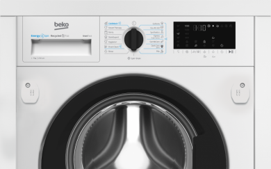  BEKO Washing machine | B3WBT671415W | Energy efficiency class A | Front loading | Washing capacity 7 kg | 1200 RPM | Depth 55 cm | Width 60 cm | Digital | Steam function B3WBT671415W