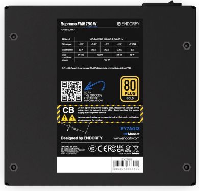  Power Supply ENDORFY ATX PC 100 - 240 V 750 W EY7A013 EY7A013 | Elektrika.lv