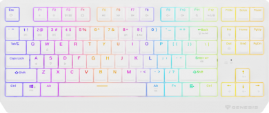 Genesis Genesis | THOR 230 | Mechanical Gaming Keyboard | Wireless | US | White | 2.4 GHz, Bluetooth, USB | Outemu Red NKG-2165