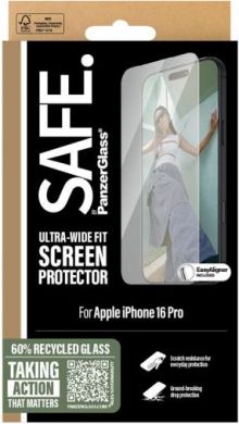 PanzerGlass PanzerGlass Screen protector | Apple | iPhone 16 Pro | Glass | Transparent | Ultra-Wide Fit SAFE95876