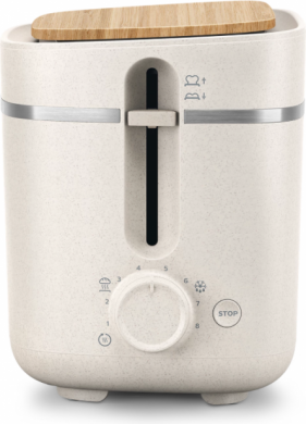 Philips Philips | Toaster | HD2640/10 Eco Conscious Edition | Power 830 W | Number of slots 2 | Housing material 100% Bio-based plastic | Silk White Matt HD2640/10
