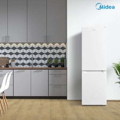 Midea Midea Refrigerator | MDRB369FGE01 | Energy efficiency class E | Free standing | Combi | Height 177.3 cm | Fridge net capacity 194 L | Freezer net capacity 68 L | 39 dB | White MDRB369FGE01
