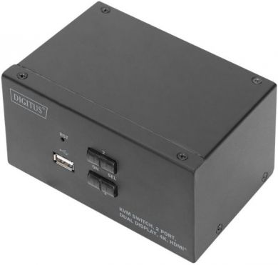 Digitus  Digitus KVM Switch, 2 Port, Dual Display, 4K, HDMI | DS-12860 DS-12860