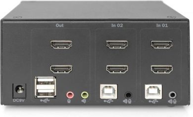 Digitus  Digitus KVM Switch, 2 Port, Dual Display, 4K, HDMI | DS-12860 DS-12860