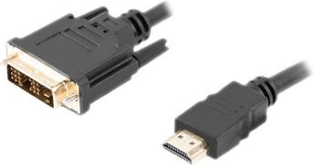 Lanberg Lanberg HDMI to DVI-D Cable, Single Link with Gold-Plated Connectors | CA-HDDV-10CC-0018-BK | HDMI to DVI-D | 1.8 m CA-HDDV-10CC-0018-BK